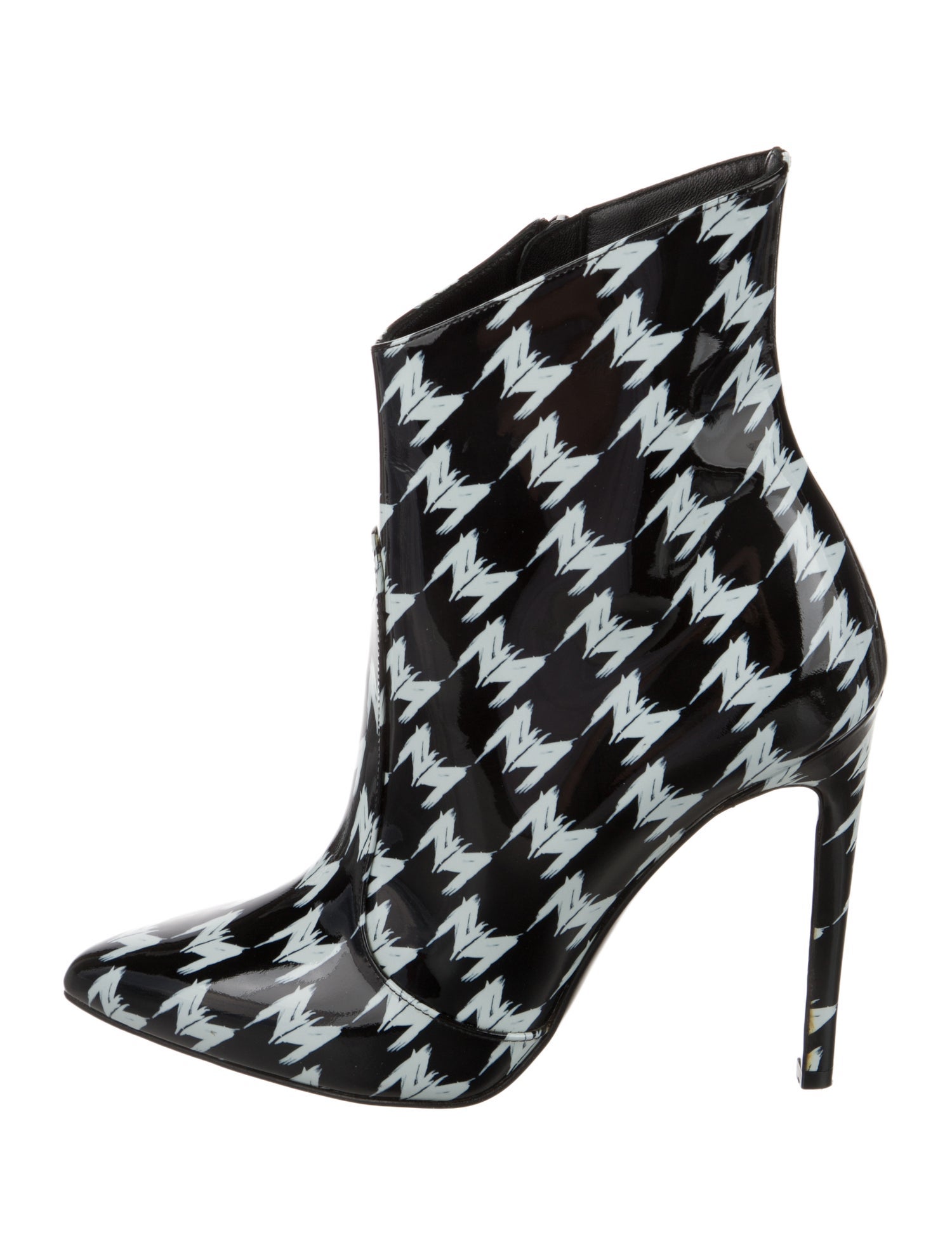 Marcell Von Berlin Patent Leather Printed Lace-Up Boots