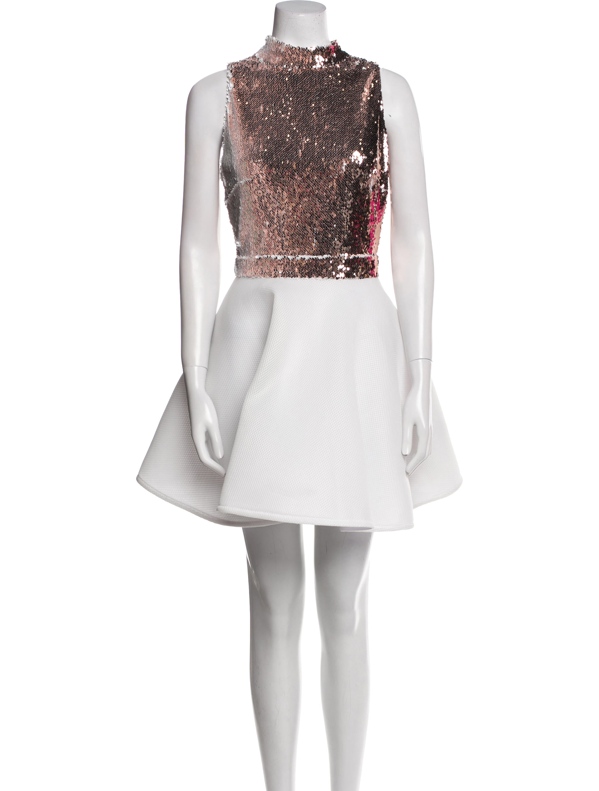 Marcell Von Berlin Colorblock Pattern Knee-Length Dress