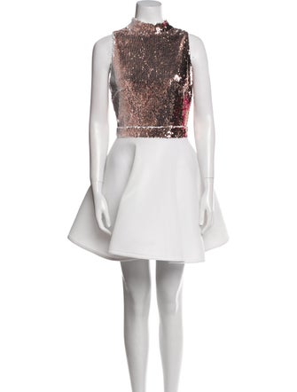 Marcell Von Berlin Colorblock Pattern Knee-Length Dress