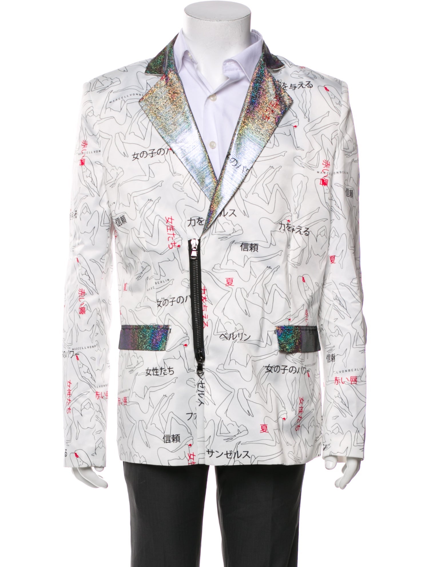 Marcell Von Berlin Printed Moto Jacket w/ Tags
