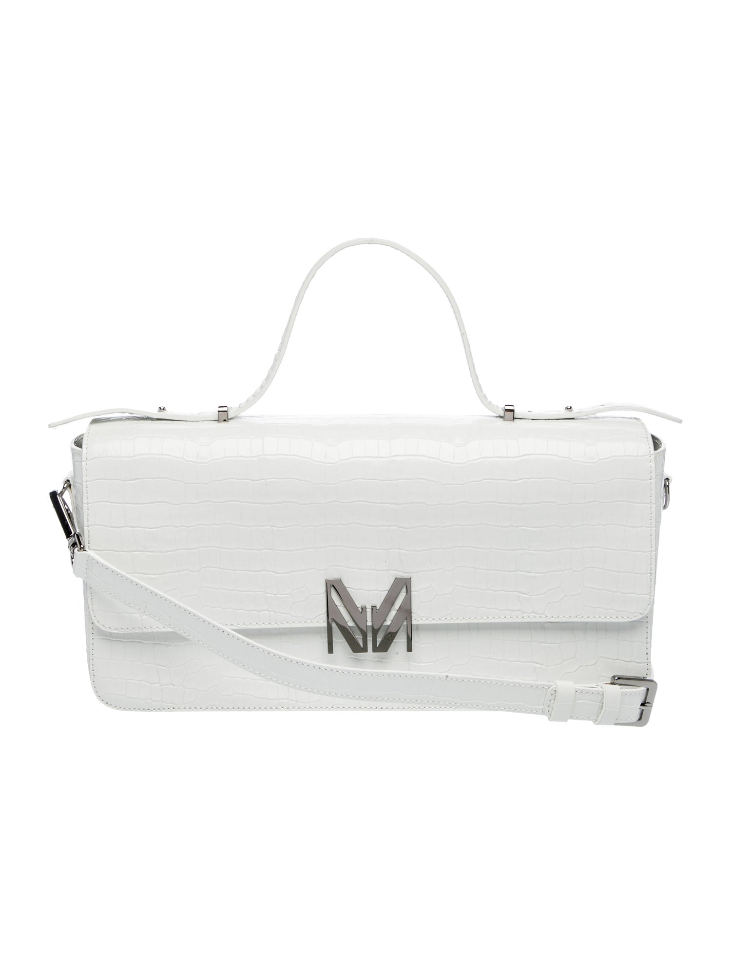 Marcell Von Berlin Embossed Leather Top Handle Bag