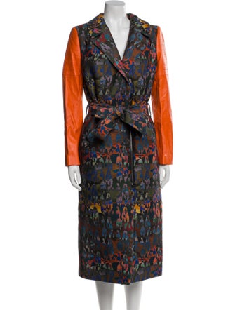 Marcell Von Berlin Printed Trench Coat