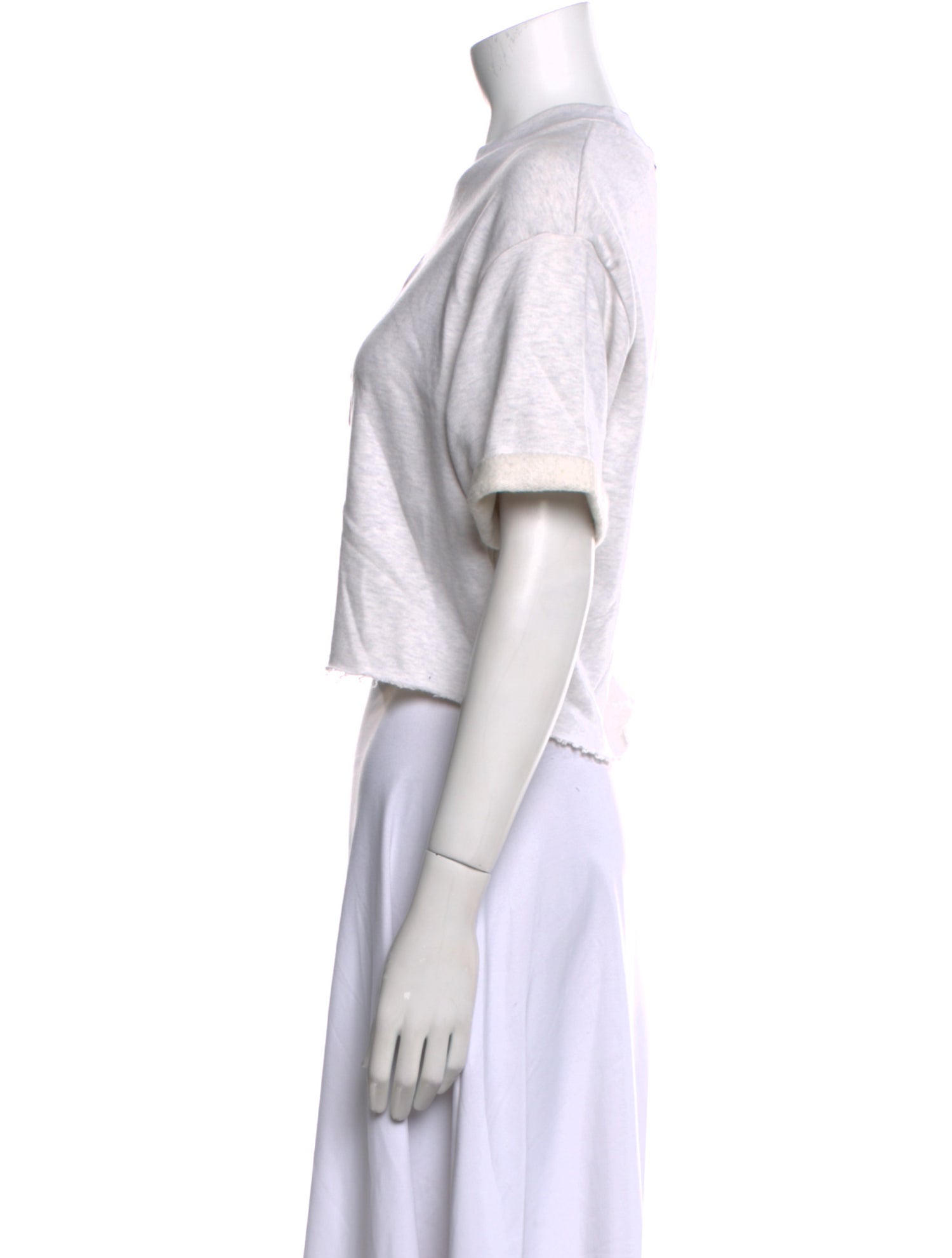 Marcell Von Berlin Graphic Print Mock Neck Crop Top w/ Tags