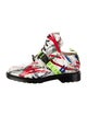 Marcell Von Berlin Patent Leather Printed Lace-Up Boots