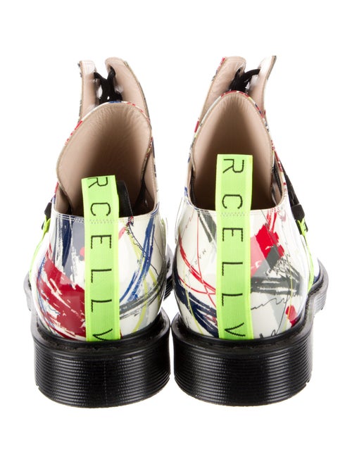 Marcell Von Berlin Patent Leather Printed Lace-Up Boots