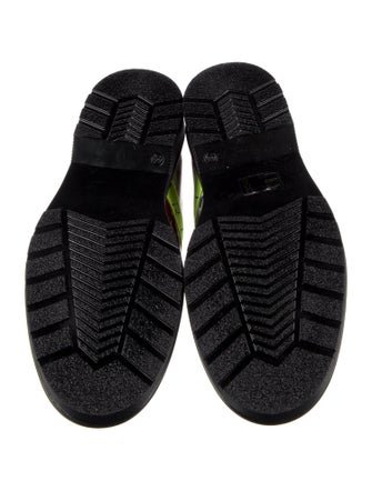 Marcell Von Berlin Patent Leather Printed Lace-Up Boots