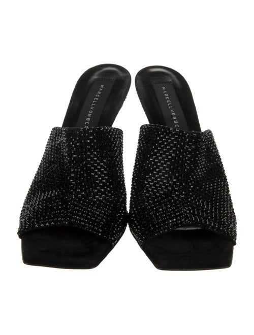 Marcell Von Berlin Suede Crystal Embellishments Slides