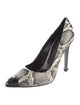 Marcell Von Berlin Embossed Leather Animal Print Pumps