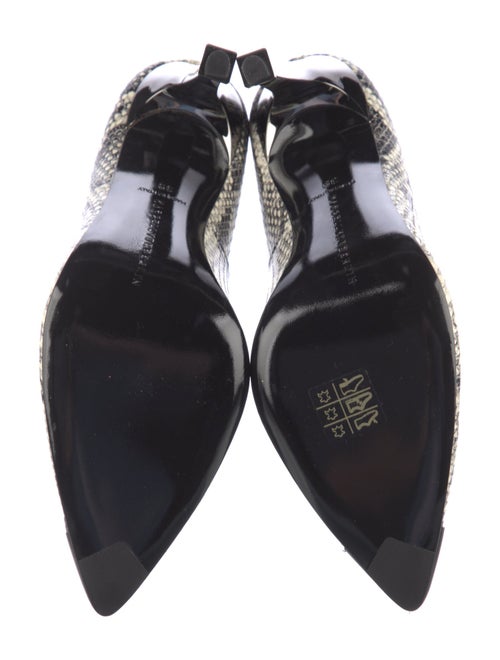 Marcell Von Berlin Embossed Leather Animal Print Pumps