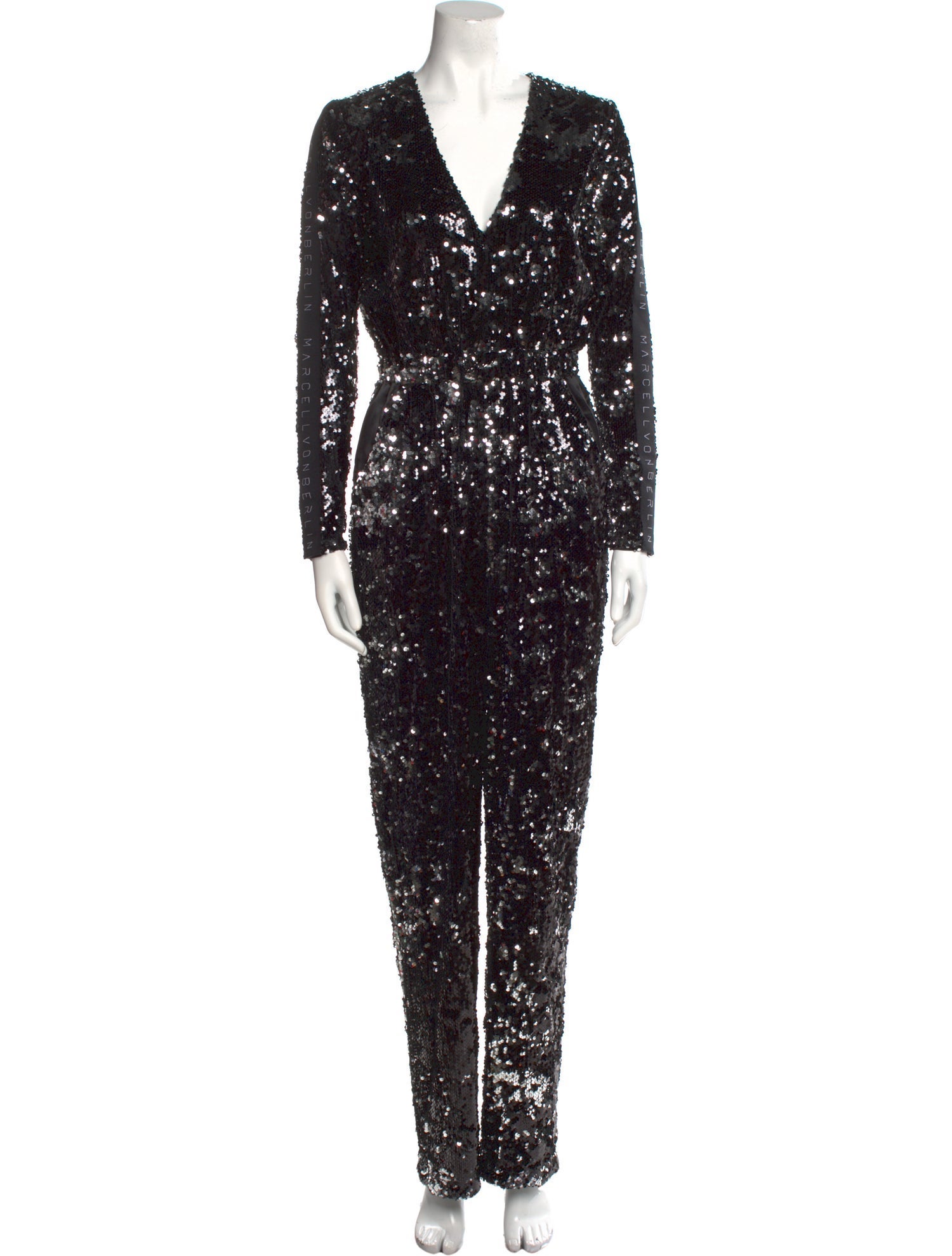 Marcell Von Berlin Printed V-Neck Jumpsuit w/ Tags