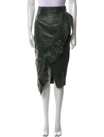 Marcell Von Berlin Lamb Leather Knee-Length Skirt