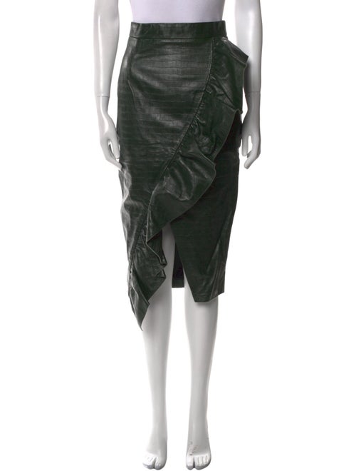 Marcell Von Berlin Lamb Leather Knee-Length Skirt