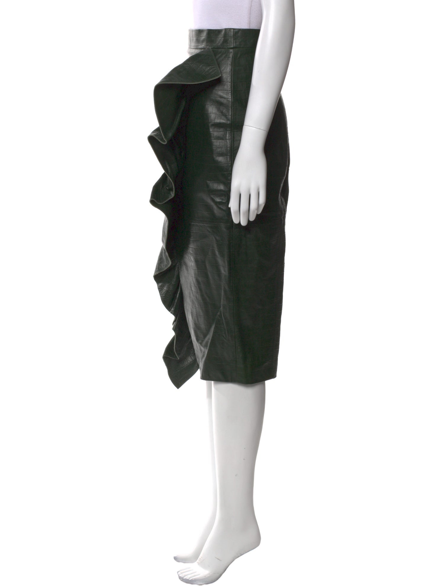 Marcell Von Berlin Lamb Leather Knee-Length Skirt