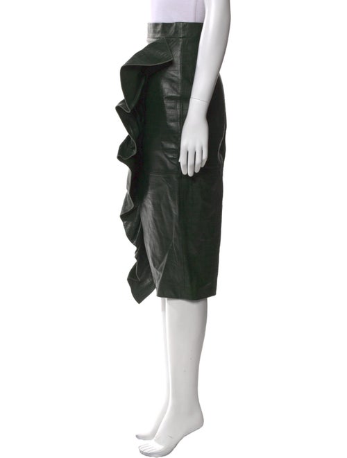 Marcell Von Berlin Lamb Leather Knee-Length Skirt