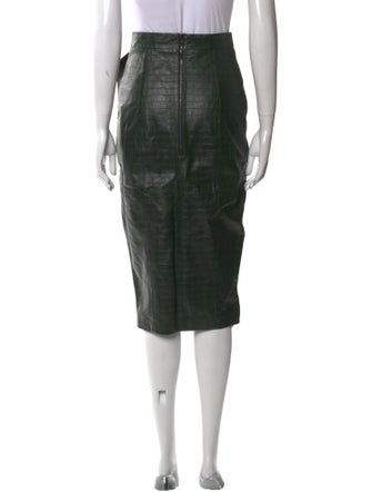 Marcell Von Berlin Lamb Leather Knee-Length Skirt