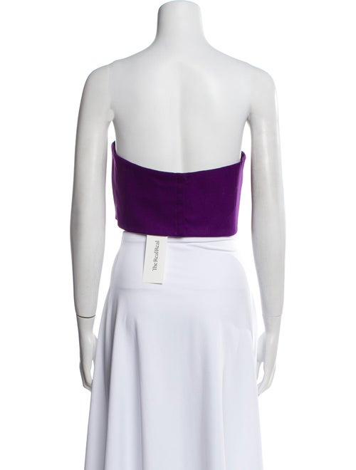 Marcell Von Berlin Virgin Wool Strapless Crop Top