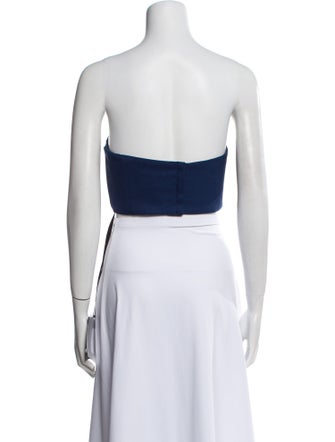 Marcell Von Berlin Virgin Wool Strapless Crop Top