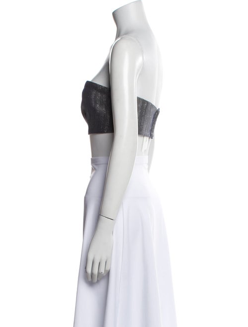 Marcell Von Berlin Virgin Wool Strapless Crop Top