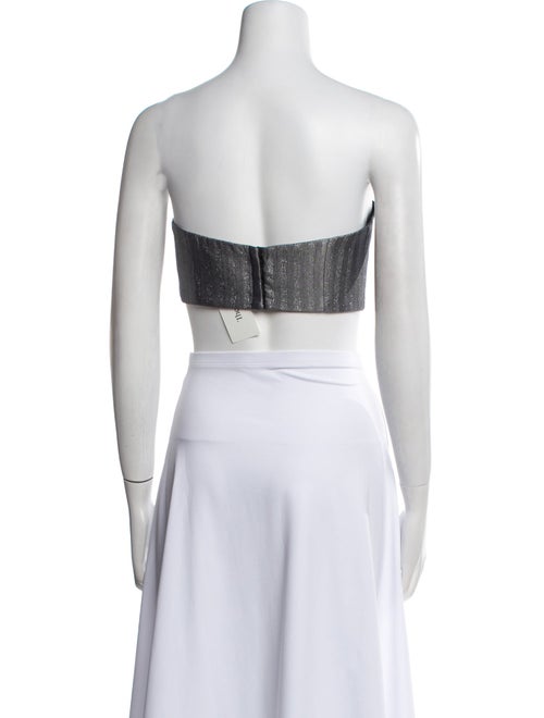 Marcell Von Berlin Virgin Wool Strapless Crop Top
