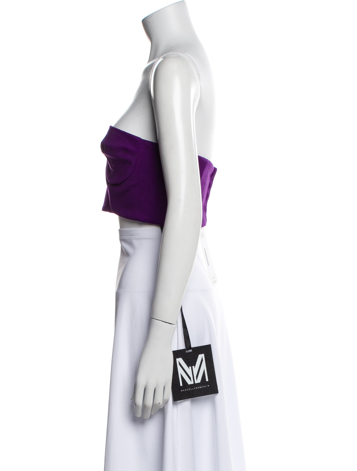 Marcell Von Berlin Virgin Wool Strapless Crop Top w/ Tags