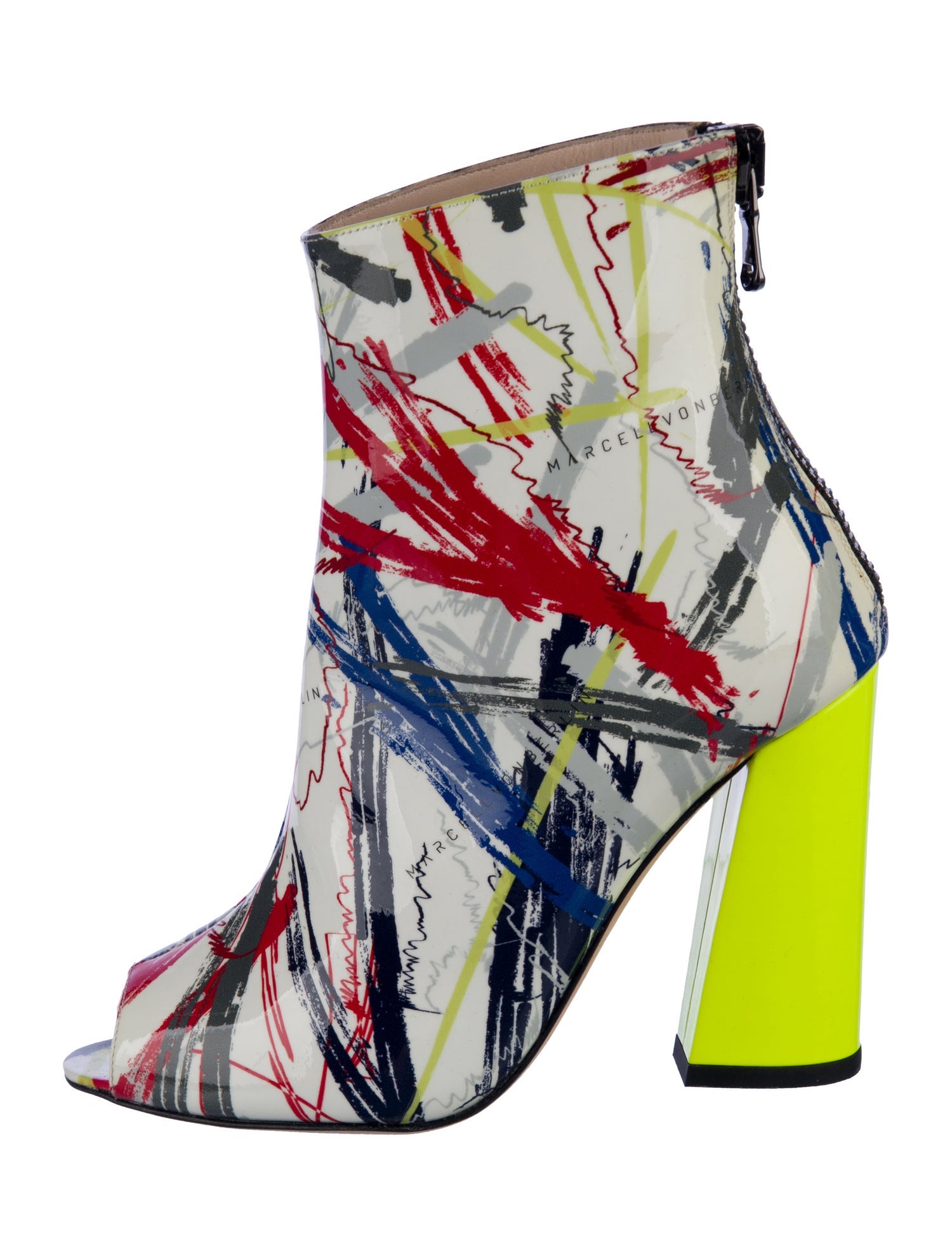 Marcell Von Berlin Leather Printed Lace-Up Boots