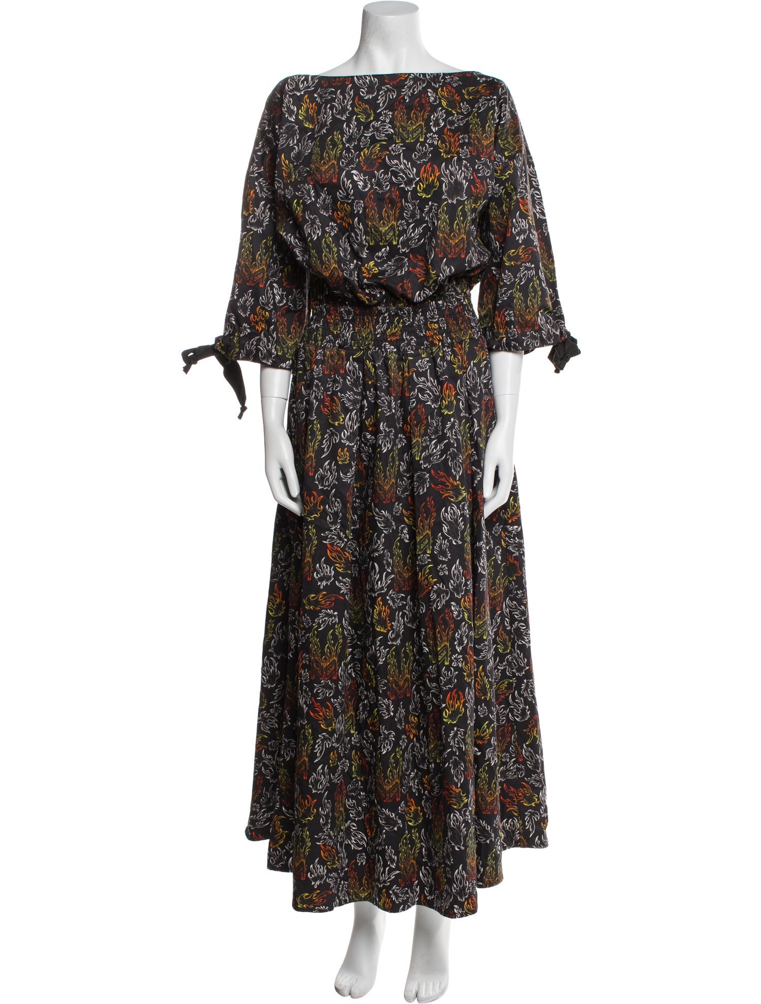 Marcell Von Berlin Floral Print Long Dress w/ Tags