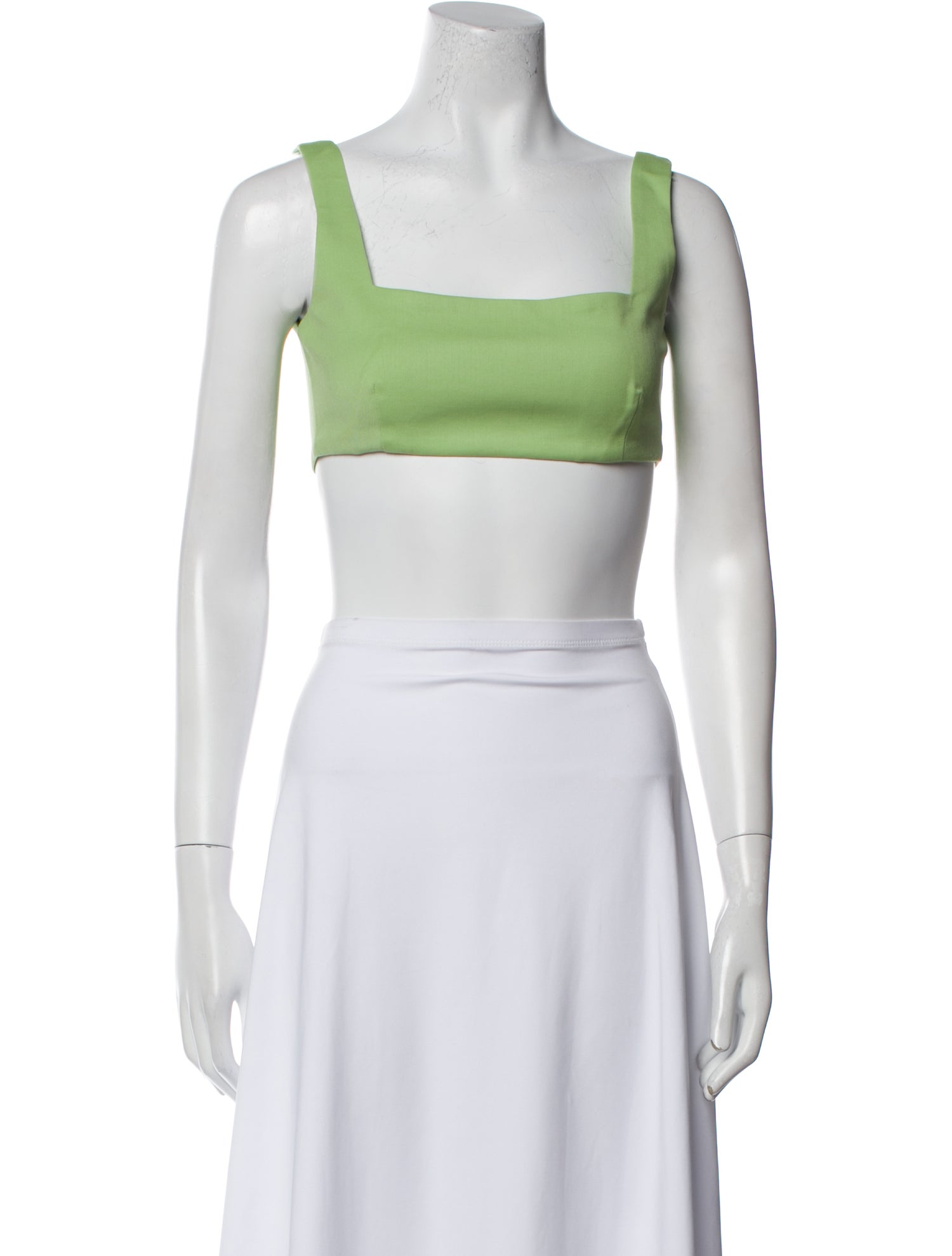 Marcell Von Berlin Virgin Wool Square Neckline Crop Top w/ Tags