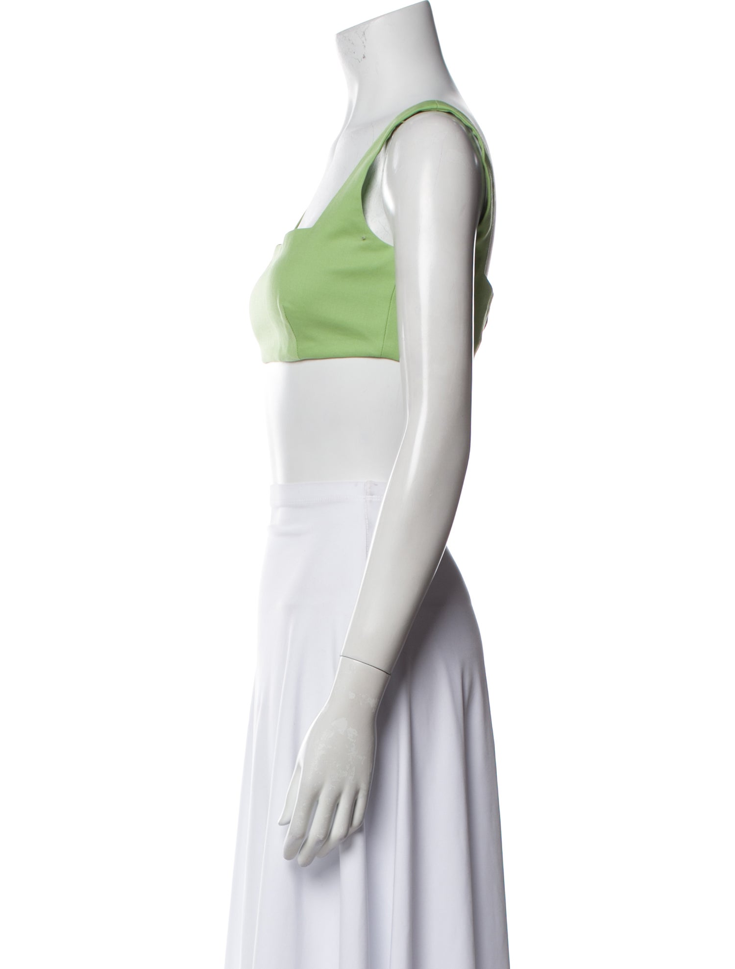 Marcell Von Berlin Virgin Wool Square Neckline Crop Top w/ Tags