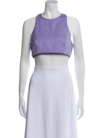 Marcell Von Berlin Virgin Wool Halterneck Crop Top
