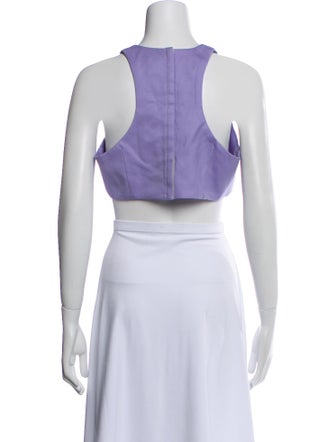 Marcell Von Berlin Virgin Wool Halterneck Crop Top