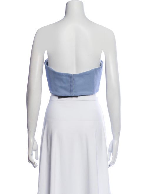 Marcell Von Berlin Virgin Wool Strapless Crop Top