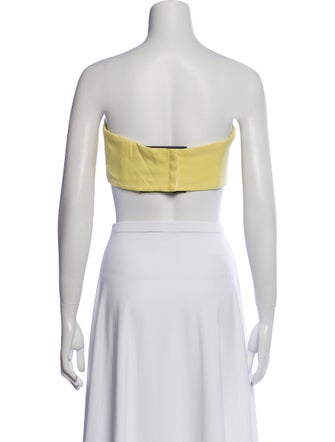 Marcell Von Berlin Virgin Wool Strapless Crop Top