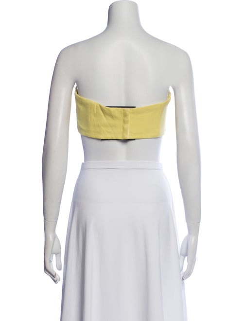 Marcell Von Berlin Virgin Wool Strapless Crop Top