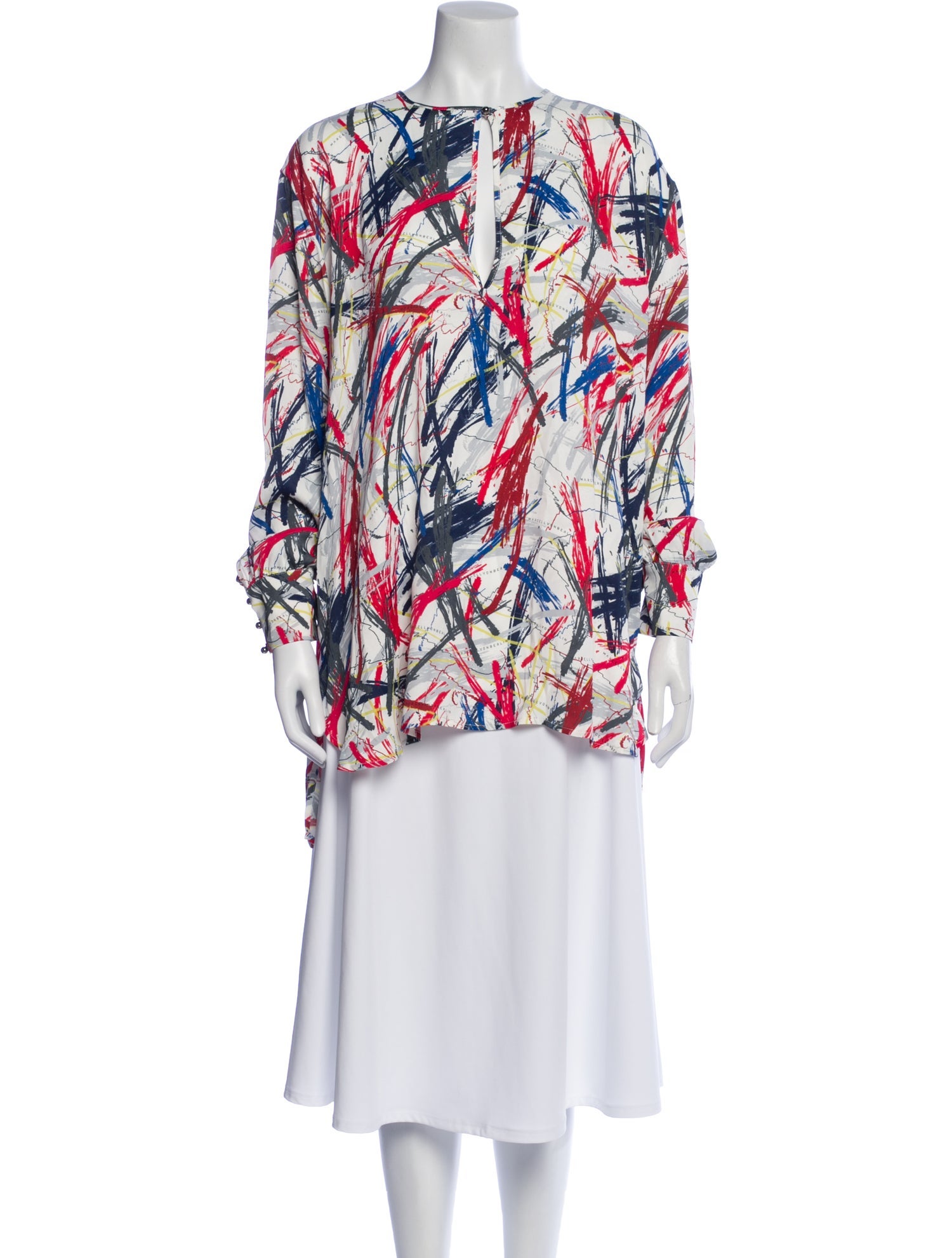 Marcell Von Berlin Printed Scoop Neck Tunic w/ Tags