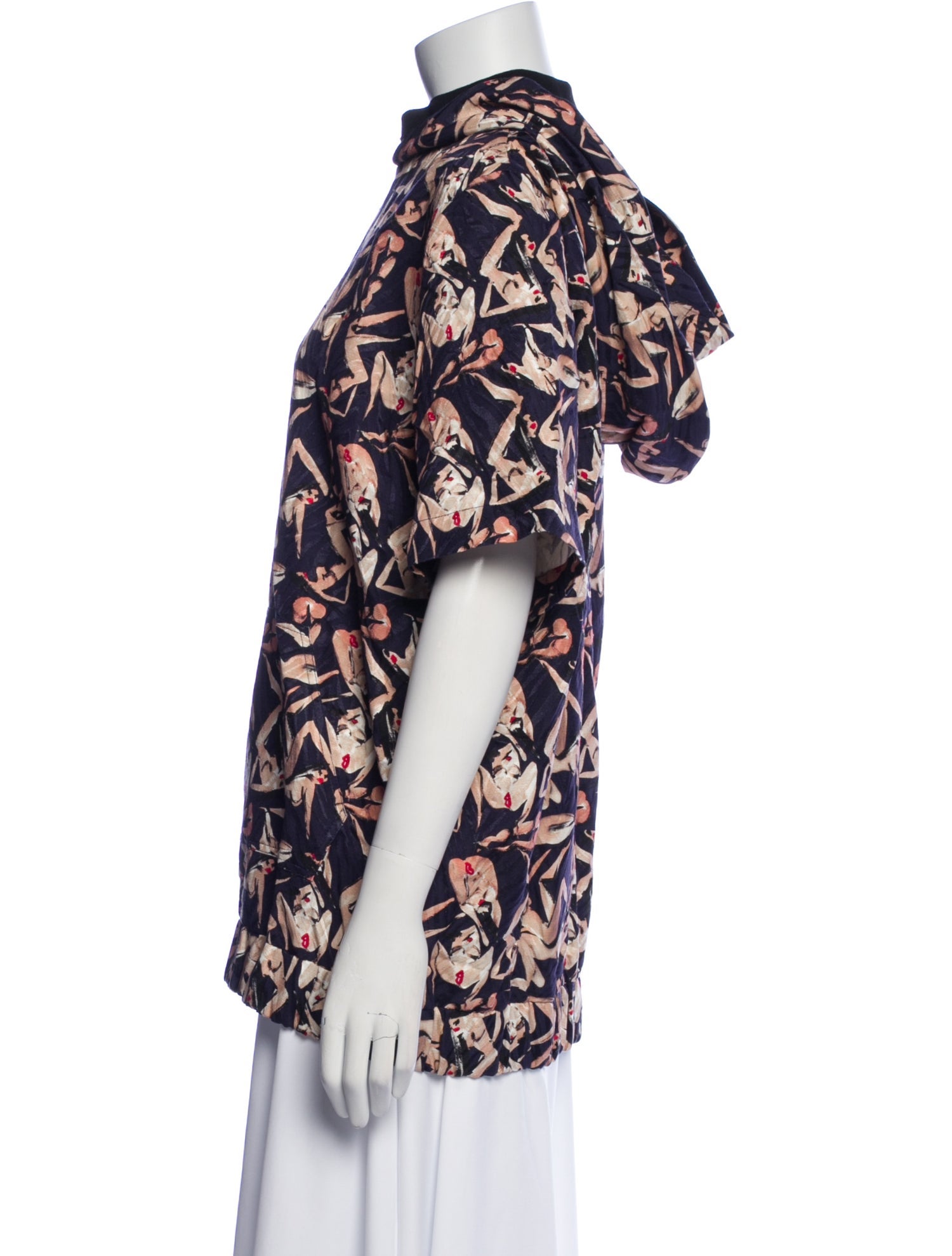 Marcell Von Berlin Printed Mock Neck Blouse w/ Tags