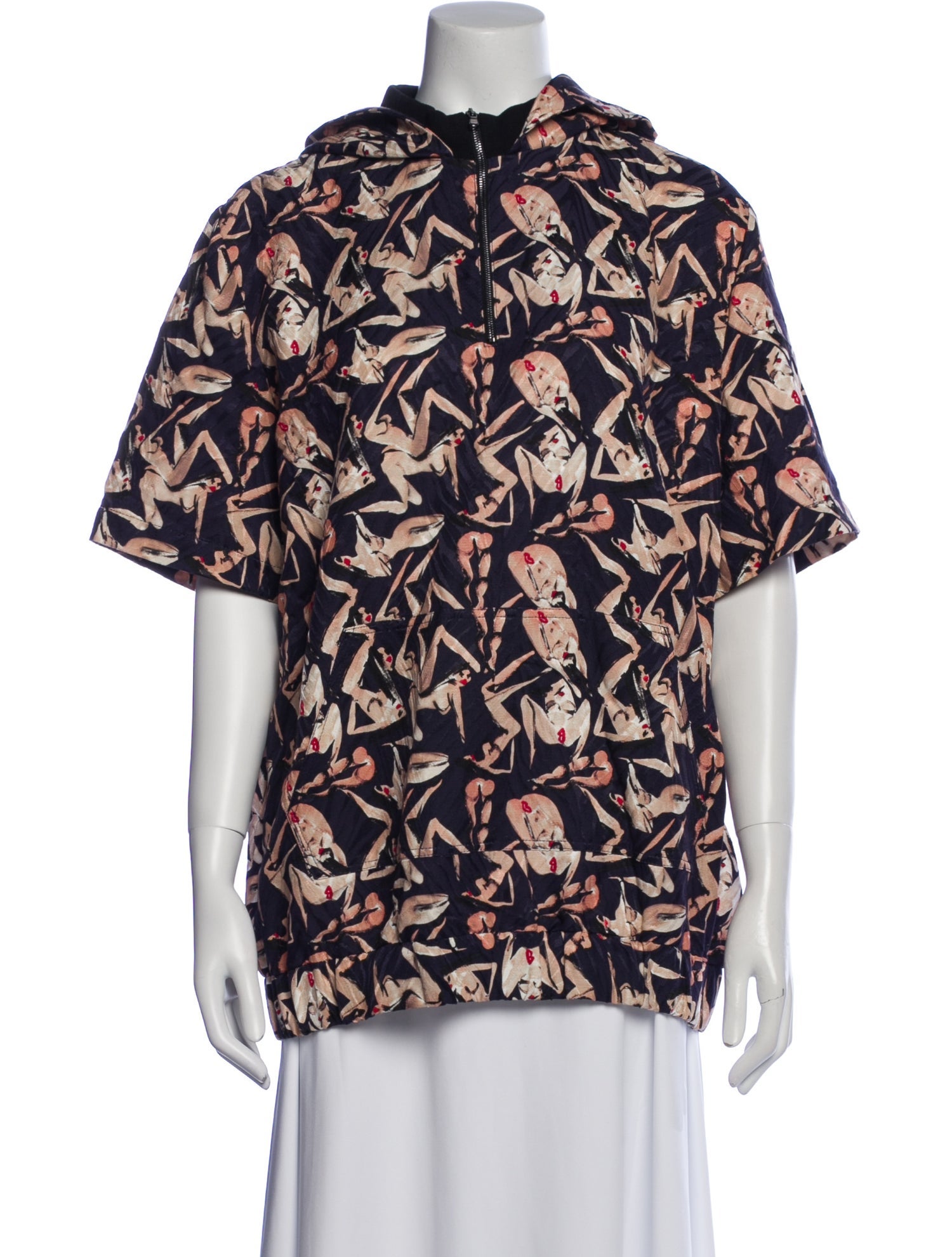 Marcell Von Berlin Printed Mock Neck Blouse w/ Tags