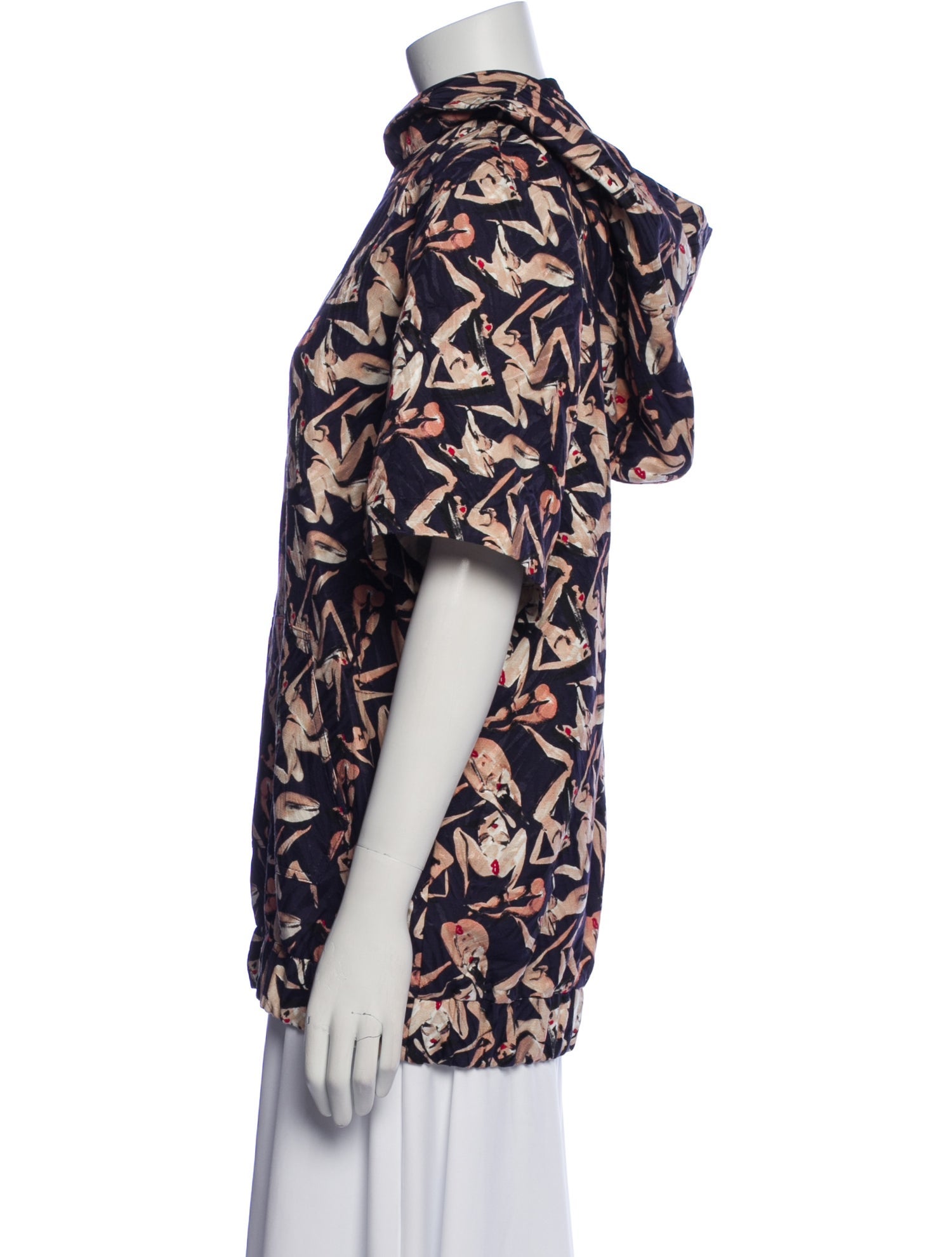 Marcell Von Berlin Printed Mock Neck Blouse w/ Tags