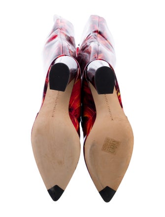 Marcell Von Berlin Patent Leather Printed Sock Boots