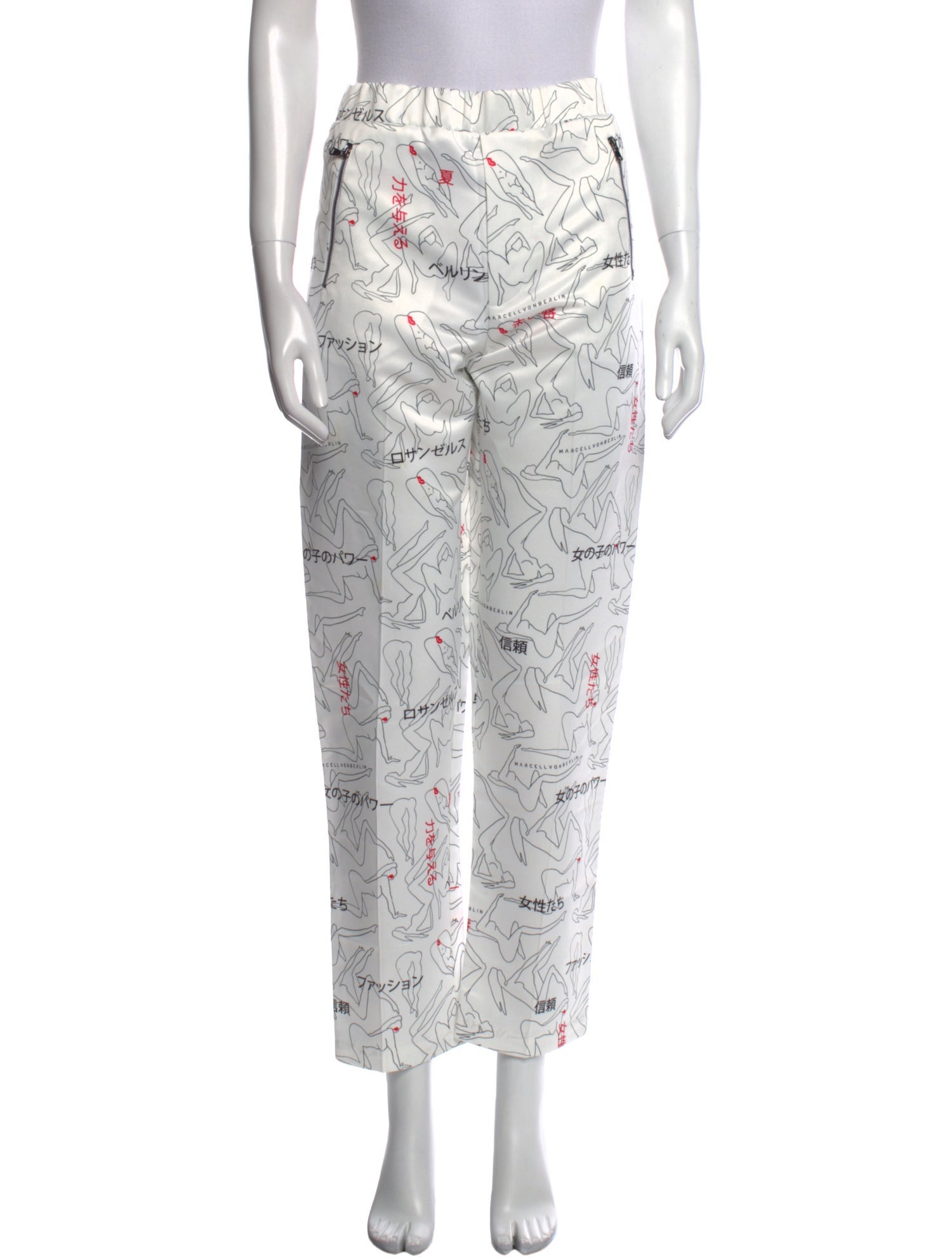 Marcell Von Berlin Printed Straight Leg Pants