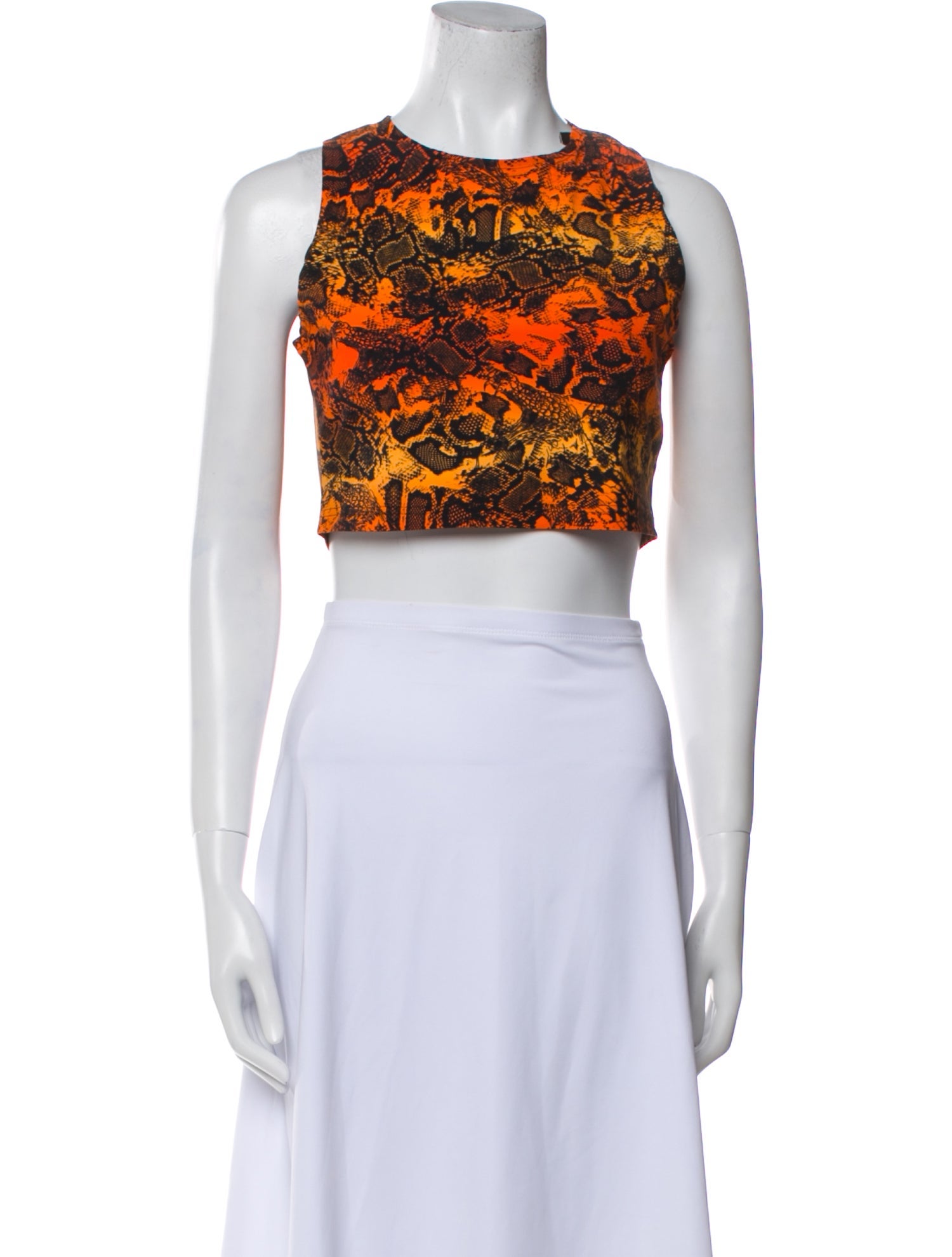 Marcell Von Berlin Printed Crew Neck Crop Top w/ Tags