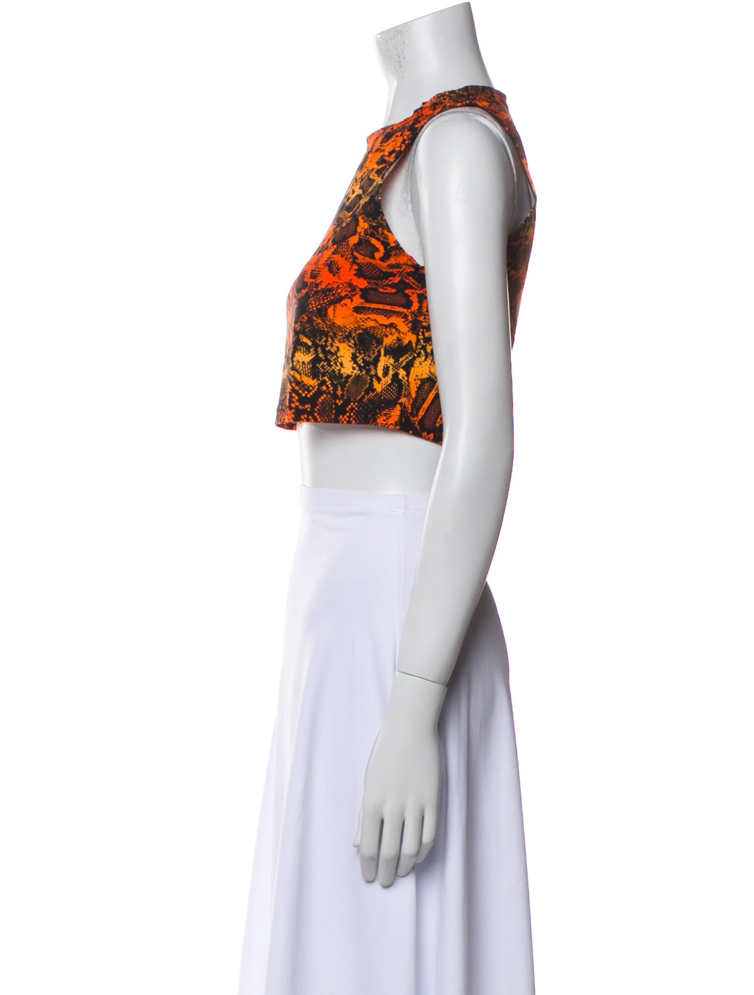 Marcell Von Berlin Printed Crew Neck Crop Top w/ Tags