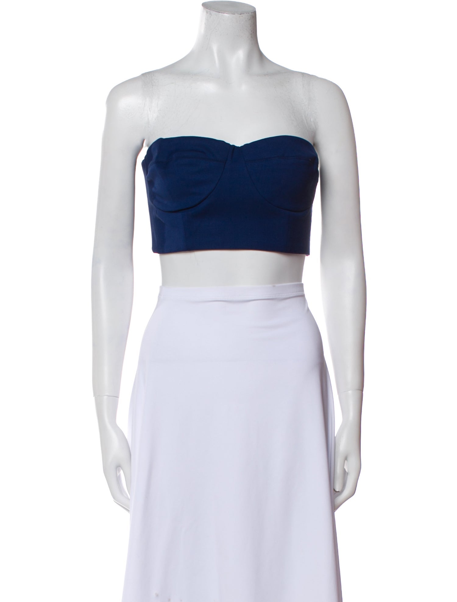 Marcell Von Berlin Virgin Wool Strapless Crop Top w/ Tags