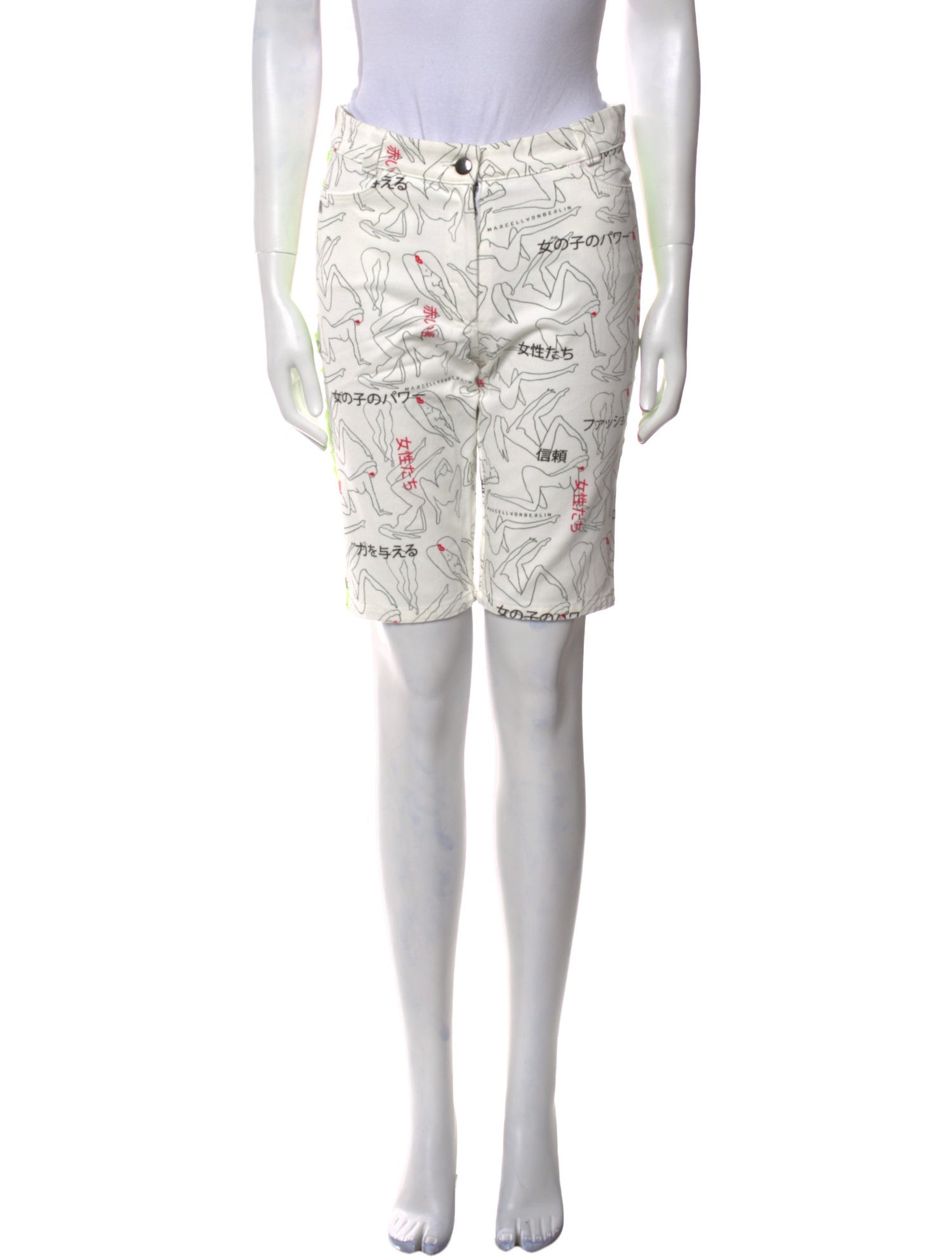 Marcell Von Berlin Printed Knee-Length Shorts w/ Tags