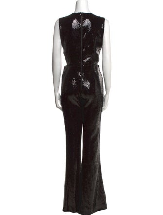 Marcell Von Berlin Plunge Neckline Jumpsuit