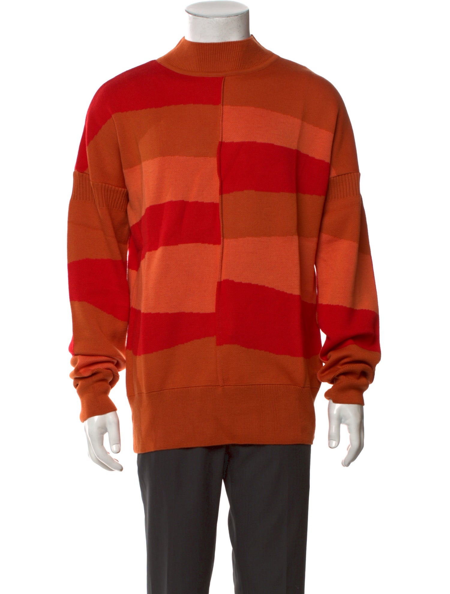 Marcell Von Berlin Virgin Wool Colorblock Pattern Pullover w/ Tags