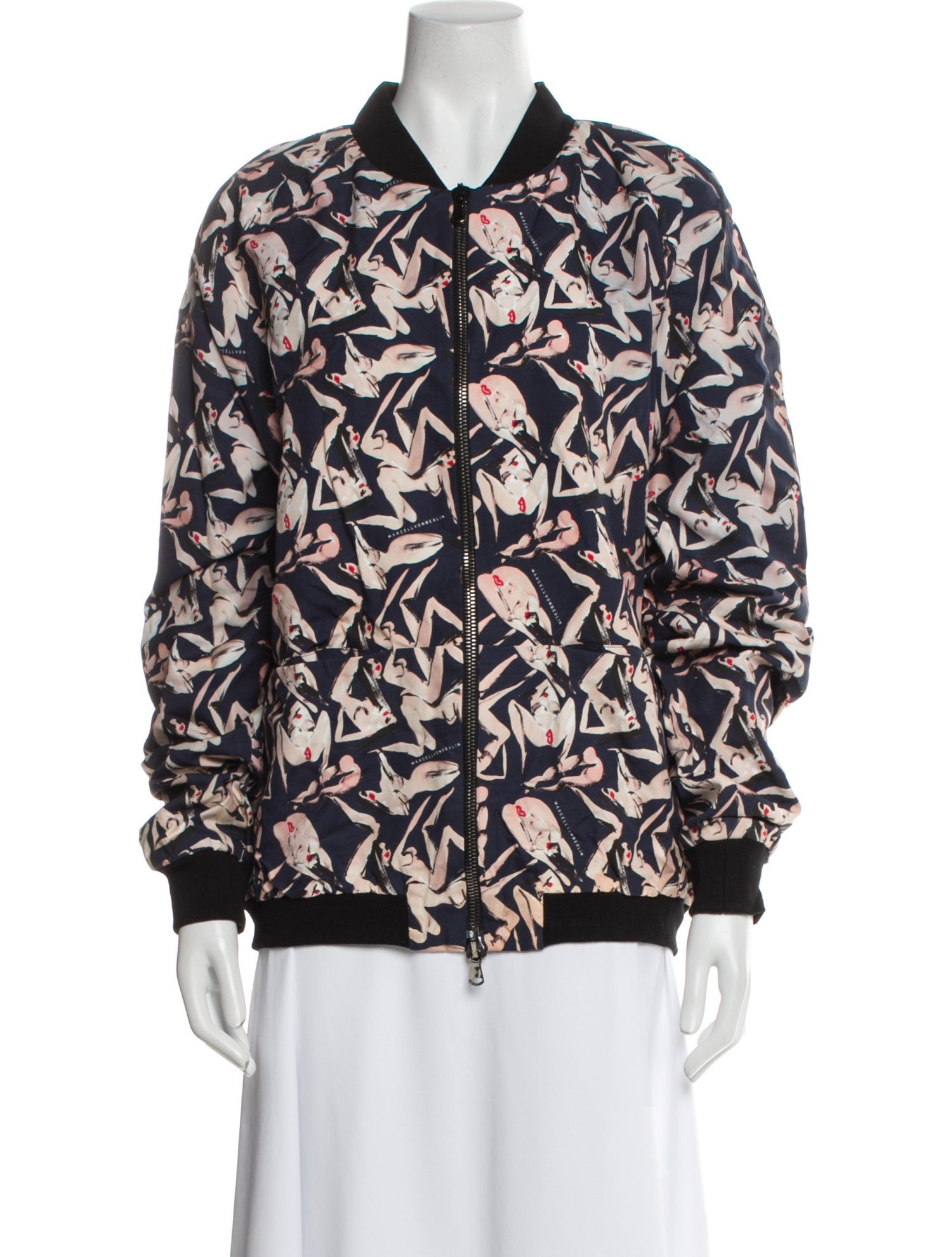 Marcell Von Berlin Printed Bomber Jacket w/ Tags