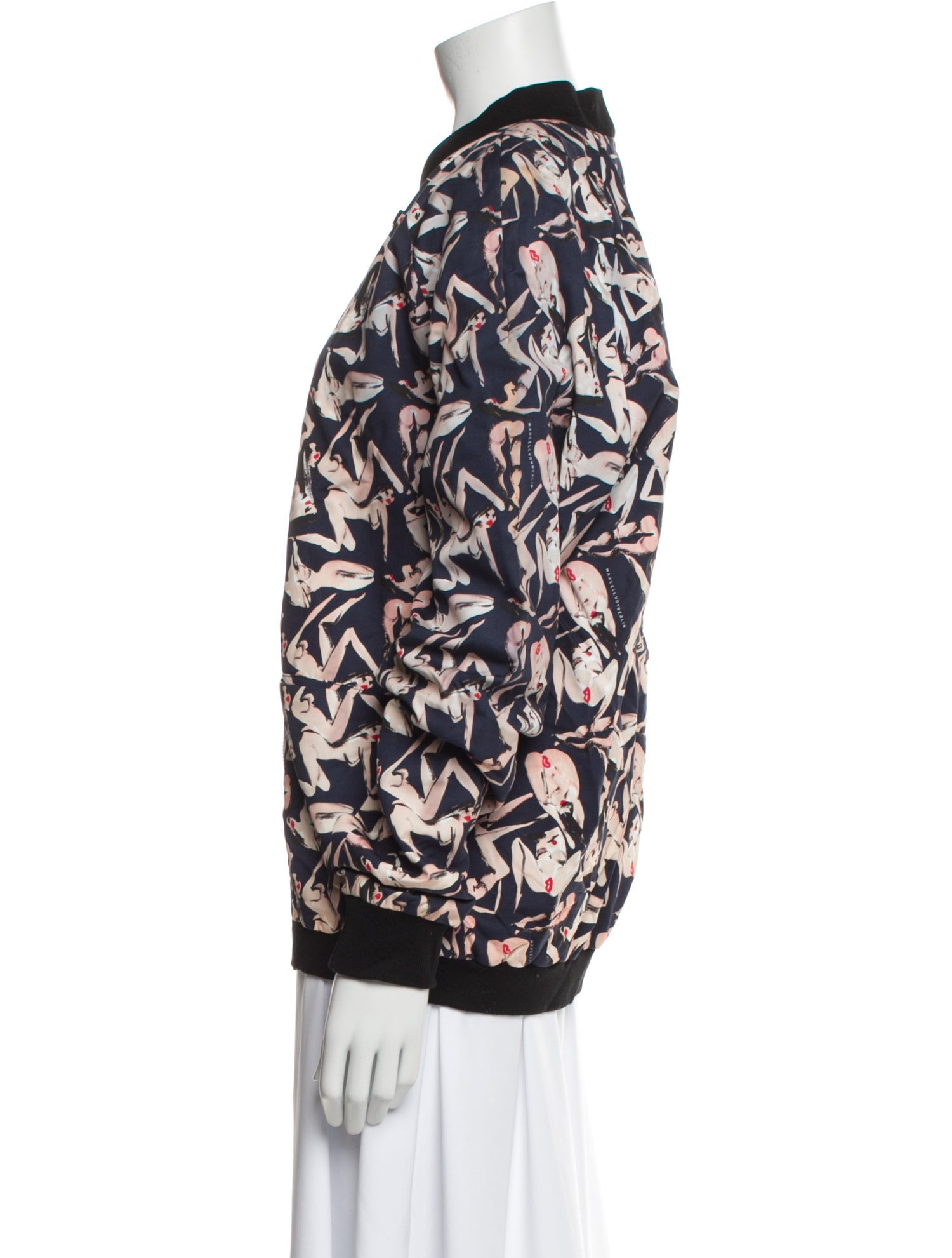 Marcell Von Berlin Printed Bomber Jacket w/ Tags