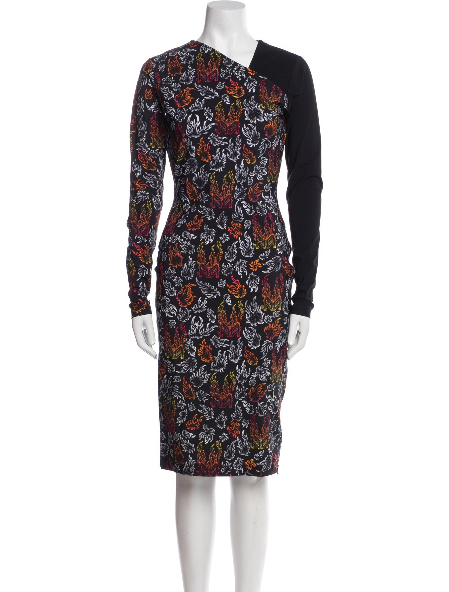 Marcell Von Berlin Floral Print Knee-Length Dress