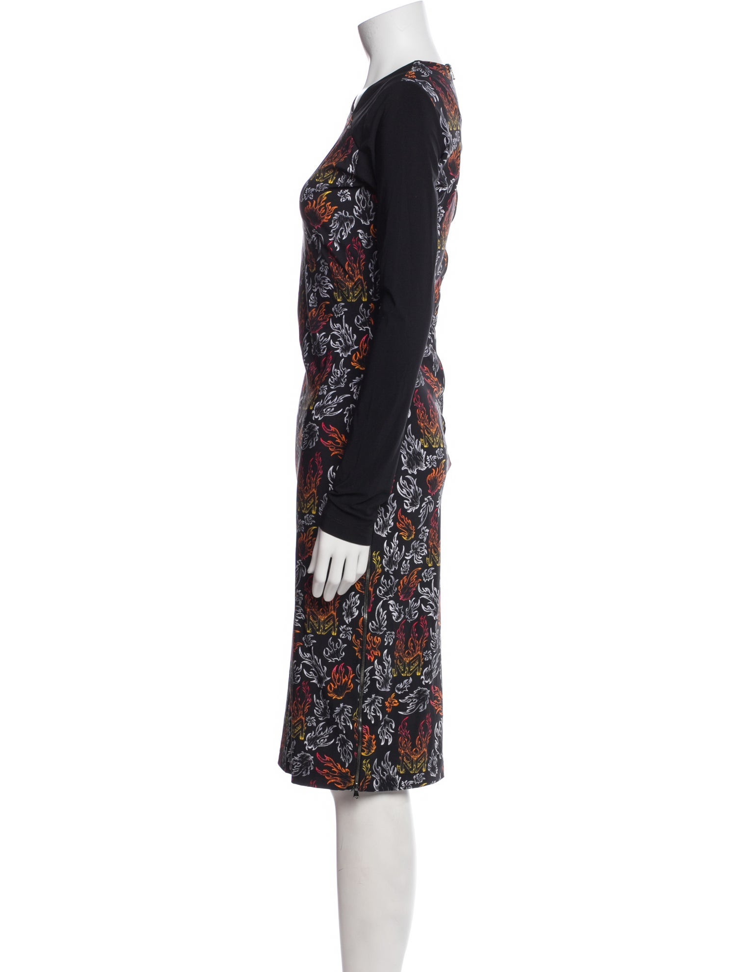 Marcell Von Berlin Floral Print Knee-Length Dress