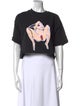 Marcell Von Berlin Graphic Print Crew Neck Crop Top